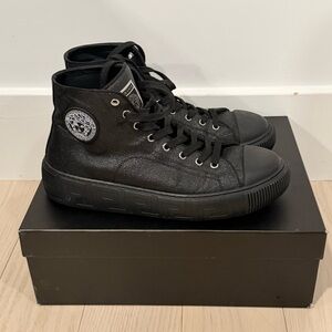 Versace Black High-Top Sneakers